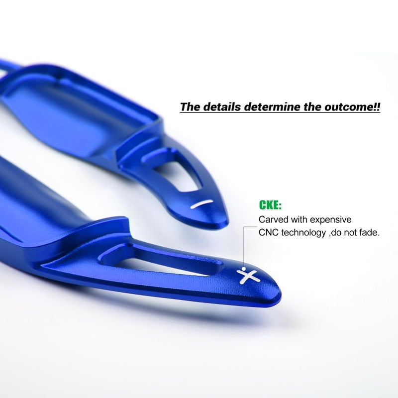 CKE Compatible with Toyota Camry 2026 2025 2024 2023 2022 2021 2020 2019 2018 for Corolla RAV4 Crown Avalon Accessories Sporty Car Paddle Shifter Extension Shift Paddle Cover Trims -Blue - Image 2